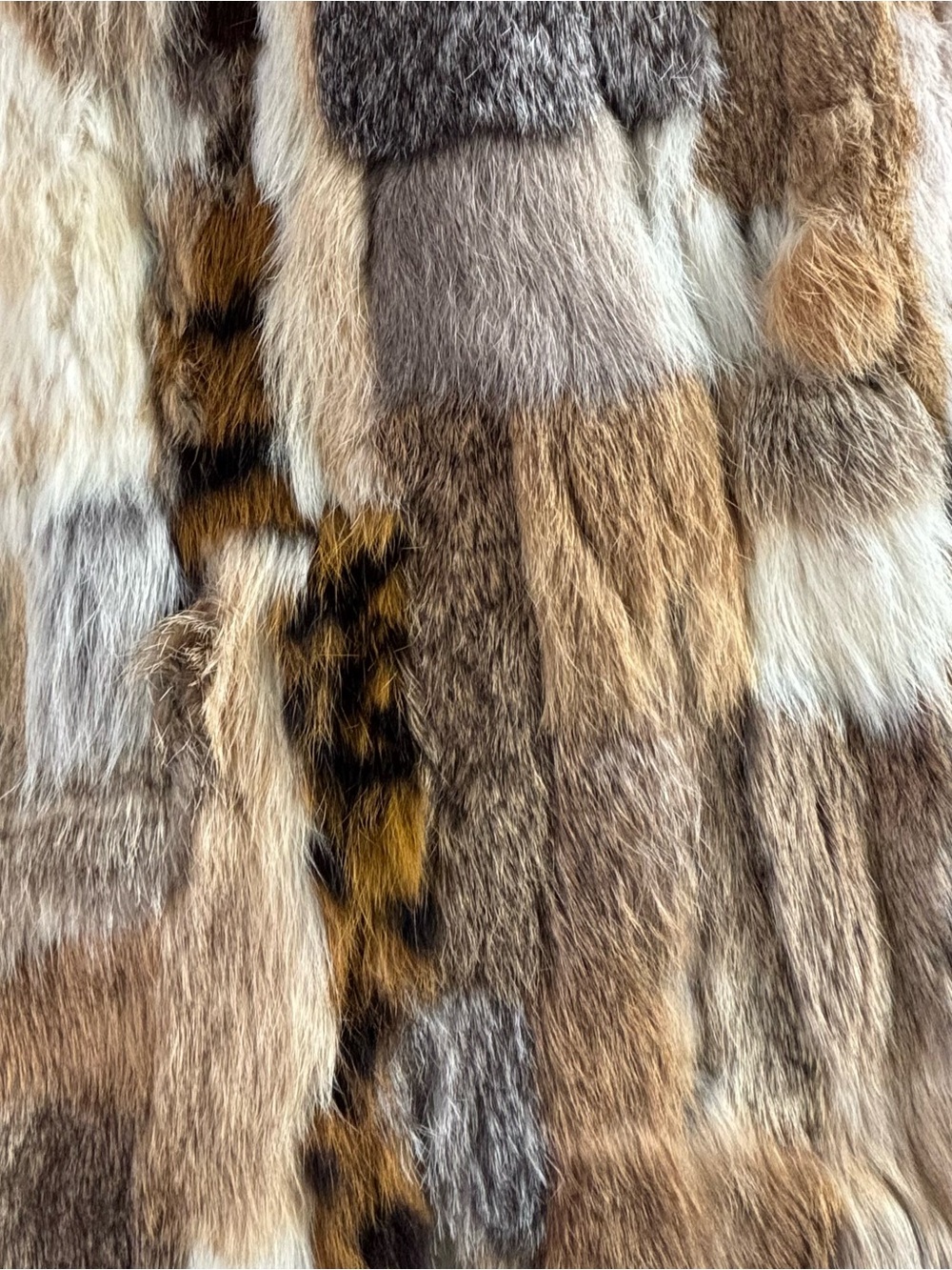Vintage Genuine Rabbit Fur Patchwork Jacket Coat Women’s M - Picture 11 of 11